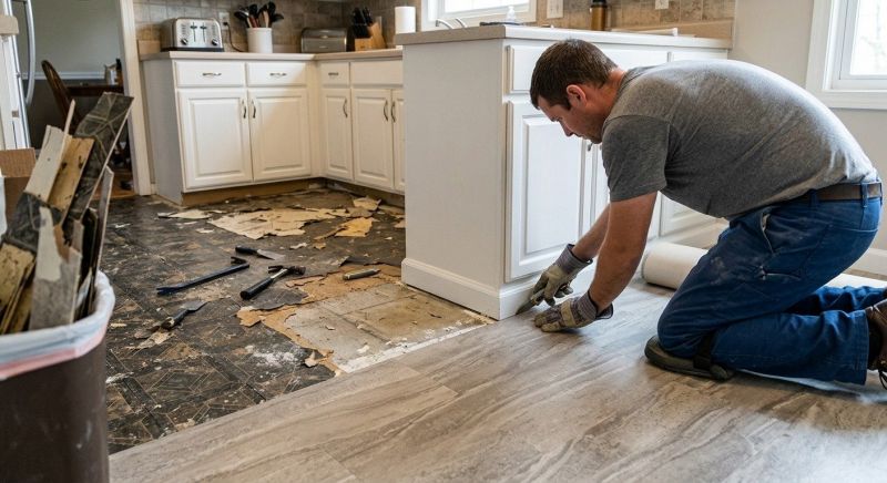 Linoleum Flooring Replacement in Pearland, TX
